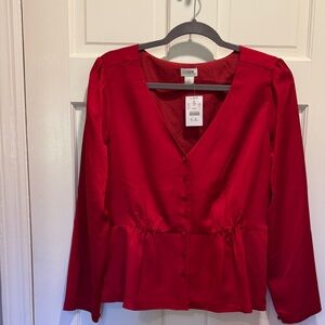 J. Crew Scarlet V-Neck Blouse